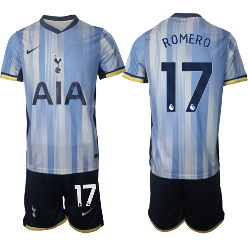 Men 2024-2025 Club Tottenham away Blue #17 Soccer Jersey